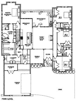 Min Floor plan for Dilworth Development's new home in Falls Crest